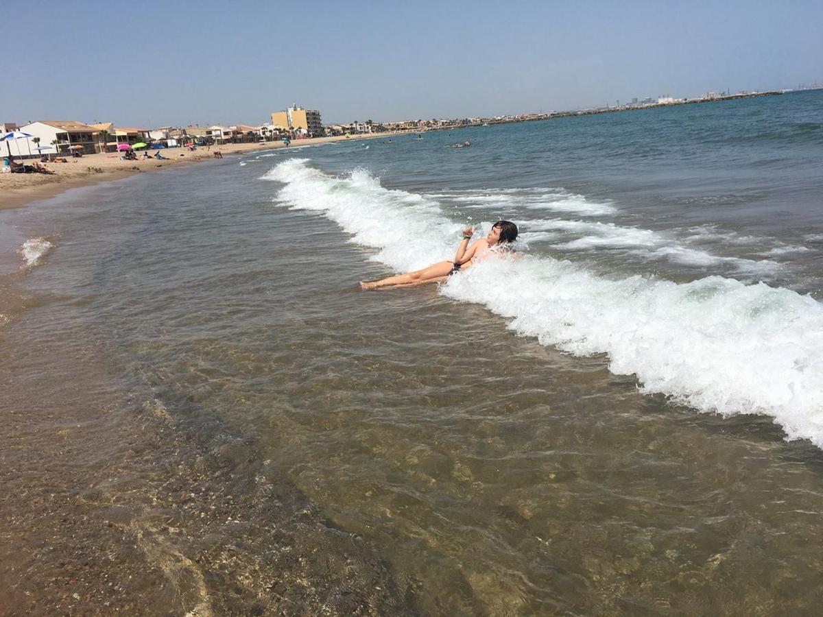 Apto Con Piscina En La Playa Cerca De Vlc Con Ac Puzol Extérieur photo
